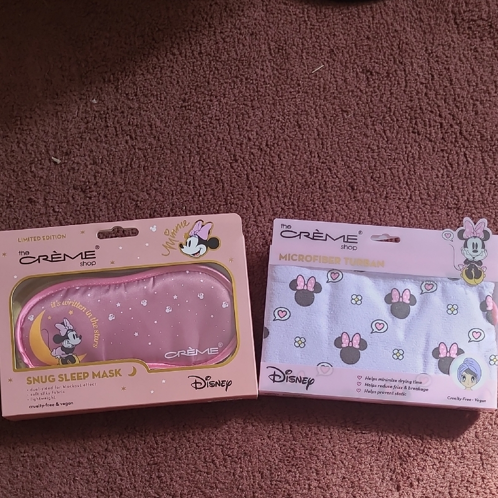 The Crème Shop - Minnie Mouse Snug Sleep Mask & Microfiber Turban Set - NEW